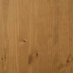 Tavolo da bar rettangolare 92x45x110 cm, in legno massello di pino marrone con piano robusto, finitura rovere