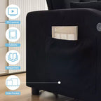 Divano letto convertibile 3 in 1, Divani in velluto a coste con letto estraibile, Schienale regolabile, Porta di ricarica, Divano moderno per soggiorno