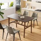 47 Tavolo da Pranzo per 4-6 Persone Tavolo da Cucina in Legno Tavolo da Cena Moderno con Robusta Struttura in Metallo per Sala da Pranzo Cucina Noce Scuro