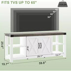 Mobile TV a X da 60 pollici per TV da 65 pollici - Mobile multimediale P2 ecologico con ripiani regolabili, moderno centro di intrattenimento per soggiorno e camera da letto