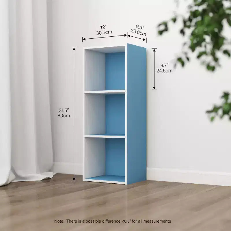 Libreria decorativa a 3 cubi, libreria aperta, organizer per giocattoli, orizzontale, verticale