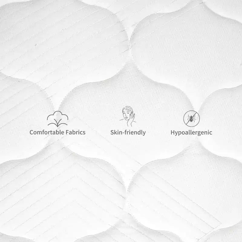 Materasso ibrido in memory foam rinfrescante di media rigidità, confezionato in scatola
