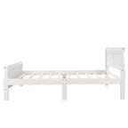 Letto a piattaforma in legno Letto singolo con testiera, pediera e doghe in legno
