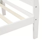 Letto a piattaforma in legno Letto singolo con testiera, pediera e doghe in legno