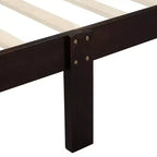 Letto a piattaforma in legno Letto singolo con testiera, pediera e doghe in legno
