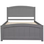 Letto a piattaforma in legno a una piazza con testiera, pediera e doghe in legno, color espresso
