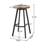 Sgabelli da bar girevoli senza schienale Malia Pinewood and Iron da 80 cm (set da 2)