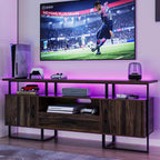70 Supporti TV Industriali, Centro di Intrattenimento con Ripiani e Cassetti per Soggiorno, Marrone Rustico