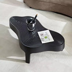 Tavolini da caffè moderni con design a nido, tavolini laterali rotondi a 2 ripiani, facili da montare per soggiorno/camera da letto/balcone/giardino