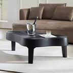 Tavolini da caffè moderni con design a nido, tavolini laterali rotondi a 2 ripiani, facili da montare per soggiorno/camera da letto/balcone/giardino