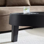 Tavolini da caffè moderni con design a nido, tavolini laterali rotondi a 2 ripiani, facili da montare per soggiorno/camera da letto/balcone/giardino