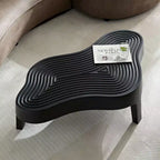 Okak Modern Nesting Coffee Tables Set of 2, Round 2 Tiers End Side Tables, Easy Assembly for Living Room/Bedroom /Balcony /Yard