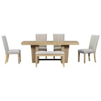Set da pranzo allungabile con panca e 4 sedie
