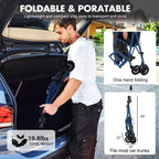 Deambulatore Rollator per Anziani con Seduta, Combo 3 in 1 Deambulatore Sedia a Rotelle, Deambulatore Medico Sedia a Rotelle da Trasporto per Adulti Tutti i Terreni