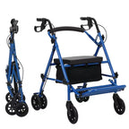 Deambulatore Rollator per Anziani con Seduta, Combo 3 in 1 Deambulatore Sedia a Rotelle, Deambulatore Medico Sedia a Rotelle da Trasporto per Adulti Tutti i Terreni