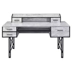 Scrivanie per Computer in Metallo Marrone con Cassetto Multiuso, 29.25 pollici H