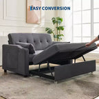 Divano letto convertibile 3 in 1, divano moderno rivestito, divanetto letto in velluto a coste con letto estraibile, schienale regolabile, per soggiorno