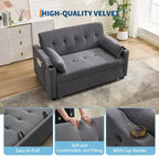 Divano letto convertibile 3 in 1, divano moderno rivestito, divanetto letto in velluto a coste con letto estraibile, schienale regolabile, per soggiorno