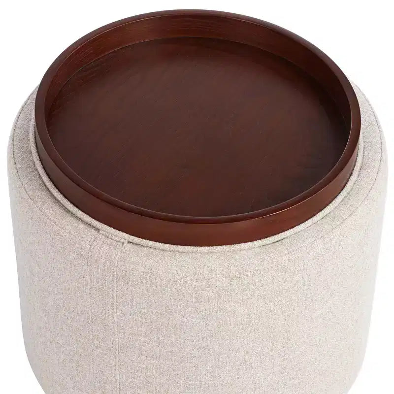 Elias 18 High Nathan Ginger Pouf contenitore con vassoio reversibile
