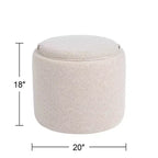 Elias 18 High Nathan Ginger Pouf contenitore con vassoio reversibile