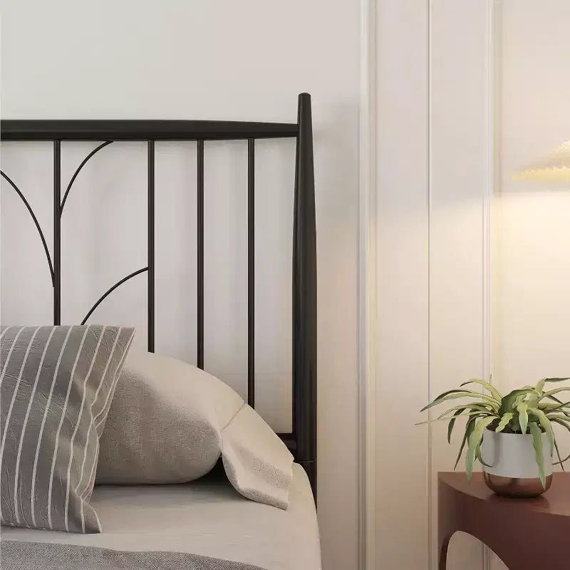 Struttura Letto a Piattaforma in Metallo con Testiera, Nessuna Rete a Molle Necessaria, Base Materasso con Contenitore Sottoletto