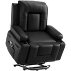Electric Lift Recliner with Heating and Massage Functions, PU Leather Material, Designed for Seniors and Individuals with Mobility Challenges
