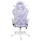 Sedia da gaming serie COW con stampa lavanda