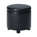 Pouf Contenitore Rotondo Comfort con Coperchio/Vassoio Reversibile
