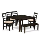 Dinette Set Kitchen Table with Chairs & Bench - Solid Wood Dining Room Set