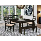 Set Dinette Tavolo da Cucina con Sedie e Panca - Set da Pranzo in Legno Massello