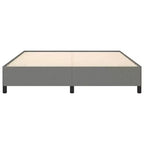 Struttura letto in tessuto di poliestere grigio scuro, compensato, legno composito, King