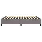 Struttura letto in tessuto di poliestere grigio scuro, compensato, legno composito, King