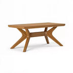 Tavolino da caffè rettangolare con gambe incrociate (40in x 20in / 1020mm x 510mm)