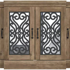 Credenza a 4 ante con vano a giorno a specchio 60,4 L 18,2 P 29,3 H
