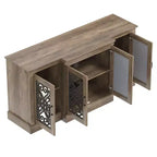 Credenza a 4 ante con vano a giorno a specchio 60,4 L 18,2 P 29,3 H