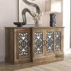 Credenza a 4 ante con vano a giorno a specchio 60,4 L 18,2 P 29,3 H
