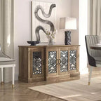 Credenza a 4 ante con vano a giorno a specchio 60,4 L 18,2 P 29,3 H
