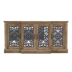 Credenza a 4 ante con vano a giorno a specchio 60,4 L 18,2 P 29,3 H