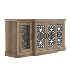 Credenza a 4 ante con vano a giorno a specchio 60,4 L 18,2 P 29,3 H