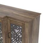 Credenza a 4 ante con vano a giorno a specchio 60,4 L 18,2 P 29,3 H