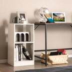 2 Pezzi Libreria a 2 Ripiani Aperta in Legno per Esposizione Organizzatore Set Cubo Porta Dischi in Vinile