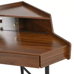 Scrivania angolare con specchio, set toeletta moderna con sgabello e armadietto, toletta in legno con cassetti per camera da letto e bagno