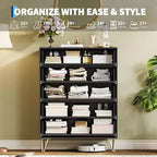 Cassettiera scanalata per camera da letto con 5 cassetti, cassettiera moderna in legno da 81 cm con maniglia in metallo, ampio mobile organizer per vestiti e supporto TV