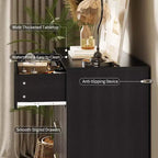 Cassettiera scanalata per camera da letto con 5 cassetti, cassettiera moderna in legno da 81 cm con maniglia in metallo, ampio mobile organizer per vestiti e supporto TV
